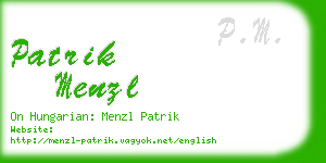 patrik menzl business card